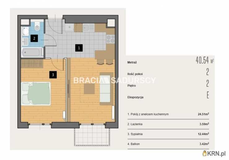 Kraków, Krowodrza, ul. Kijowska, 2 pokojowe, Mieszkanie  na sprzedaż