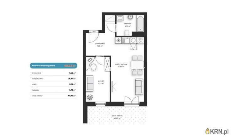 Kraków, Wzgórza Krzesławickie, ul. Polskich, Mieszkanie  na sprzedaż, 2 pokojowe