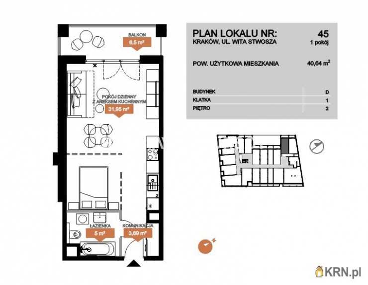 Kraków, Zwierzyniec, ul. Stwosza, Mieszkanie  na sprzedaż, 1 pokojowe