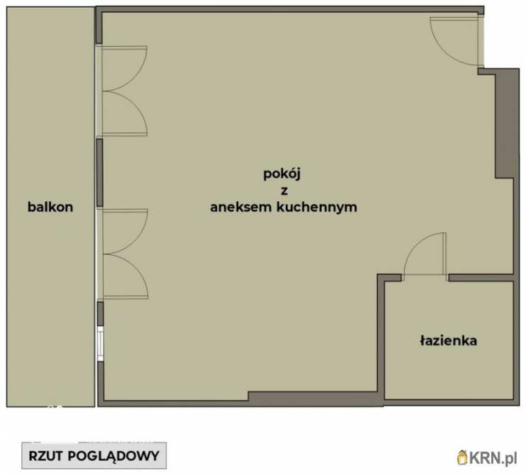 1 pokojowe, Kraków, Grzegórzki/Osiedle Oficerskie, ul. ks. I. Skorupki, Mieszkanie  na sprzedaż