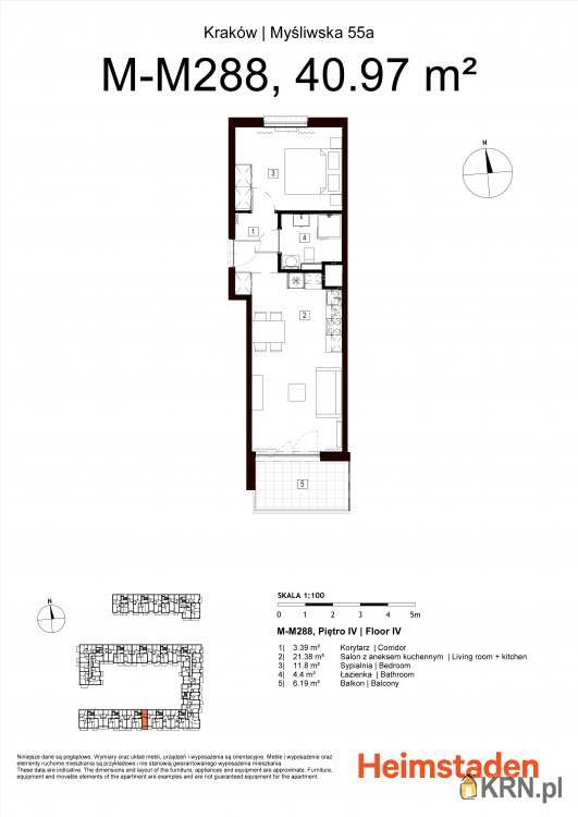Mieszkanie  na sprzedaż, 2 pokojowe, Kraków, Podgórze/Płaszów, ul. Myśliwska