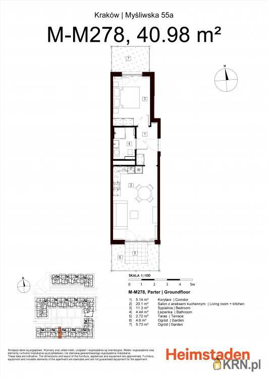 Mieszkanie  na sprzedaż, 2 pokojowe, Kraków, Podgórze/Płaszów, ul. Myśliwska