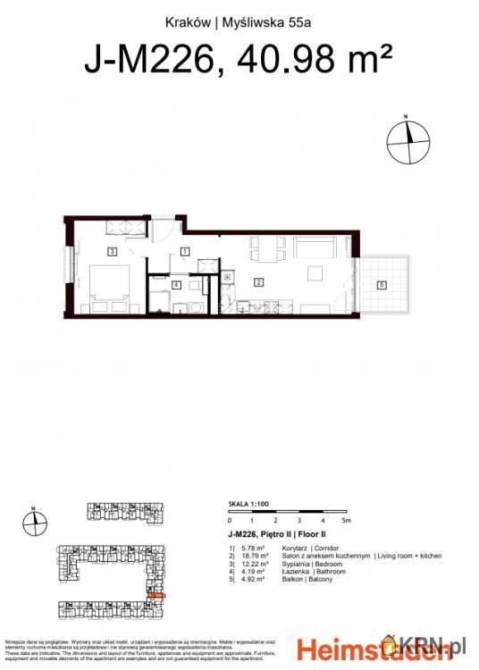 Mieszkanie  na sprzedaż, 2 pokojowe, Kraków, Podgórze/Płaszów, ul. Myśliwska