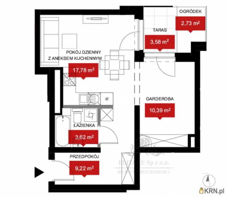 2 pokojowe, Mieszkanie  na sprzedaż, Wrocław, Psie Pole, ul. 