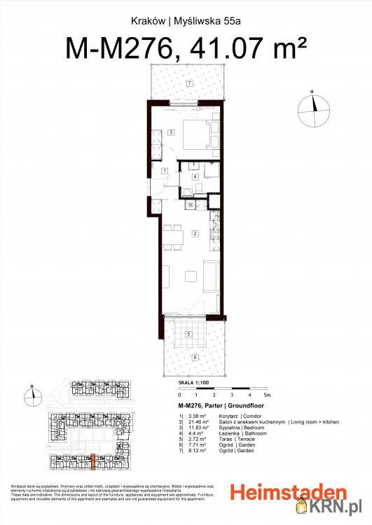 Mieszkanie  na sprzedaż, 2 pokojowe, Kraków, Podgórze/Płaszów, ul. Myśliwska