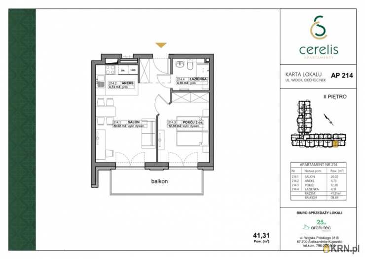 Mieszkanie  na sprzedaż, Ciechocinek, ul. Widok, 2 pokojowe