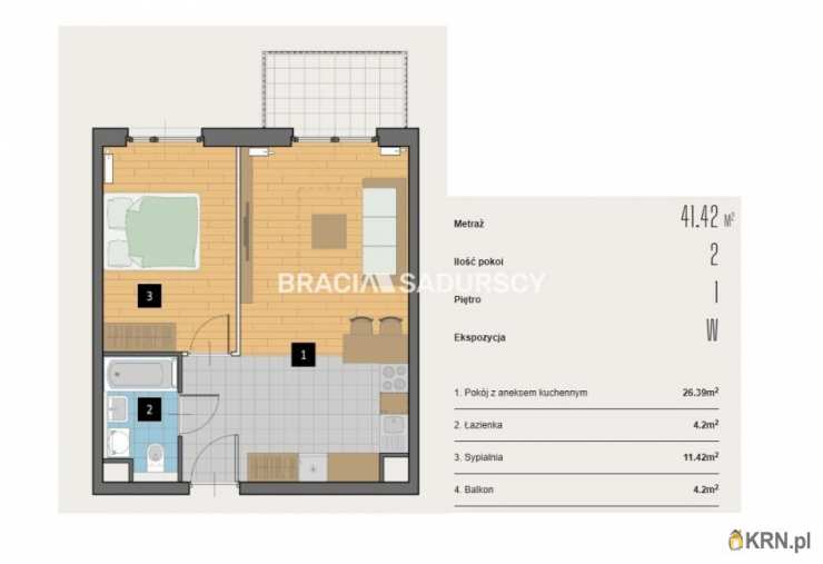 Kraków, Krowodrza, ul. Kijowska, 2 pokojowe, Mieszkanie  na sprzedaż