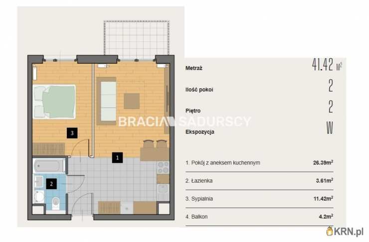 Kraków, Krowodrza, ul. Kijowska, 2 pokojowe, Mieszkanie  na sprzedaż