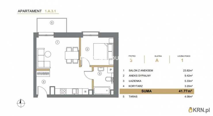 2 pokojowe, Wieliczka, ul. A. Asnyka, Mieszkanie  na sprzedaż