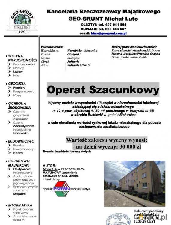 Rukławki, ul. , 2 pokojowe, Mieszkanie  na sprzedaż