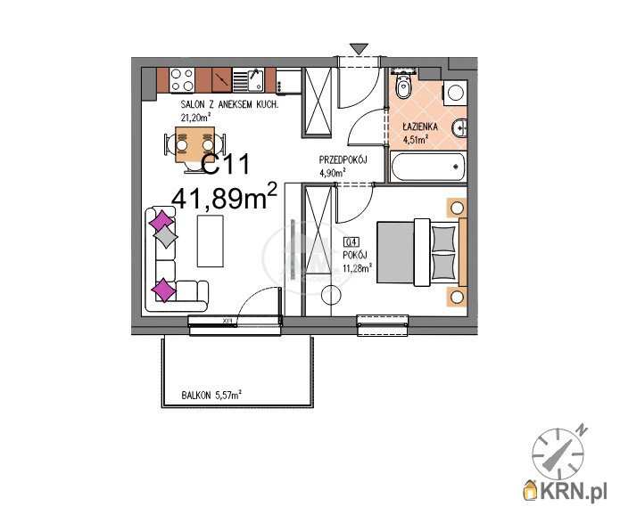 Mieszkanie  na sprzedaż, Siechnice, ul. św. Krzyża, 2 pokojowe