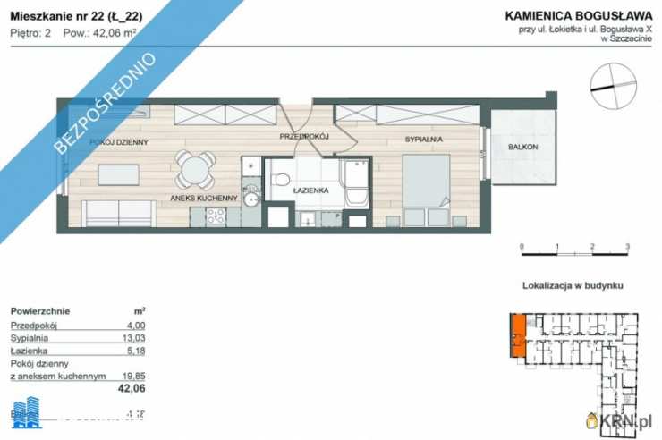 Szczecin, Centrum, ul. Bogusława X, Mieszkanie  na sprzedaż, 2 pokojowe