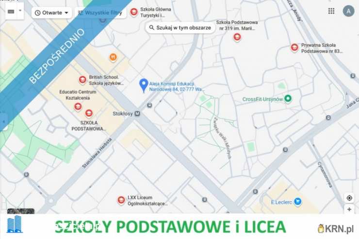 2 pokojowe, Mieszkanie  do wynajęcia, Warszawa, Ursynów, ul. Komisji Edukacji Narodowej