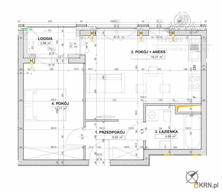 Wrocław, Krzyki, ul. , Mieszkanie  na sprzedaż, 2 pokojowe