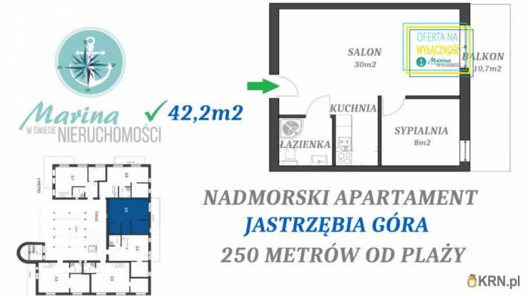 Władysławowo, Jastrzębia Góra, ul. Derdowskiego, 2 pokojowe, Mieszkanie  na sprzedaż