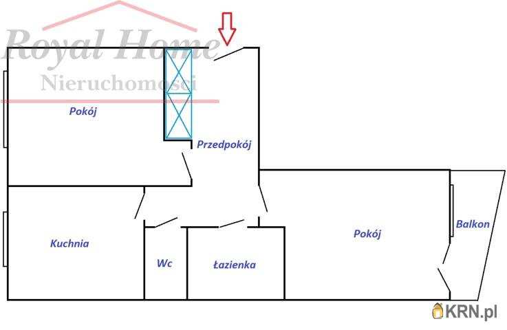 2 pokojowe, Mieszkanie  na sprzedaż, Wrocław, Fabryczna/Popowice, ul. Rysia