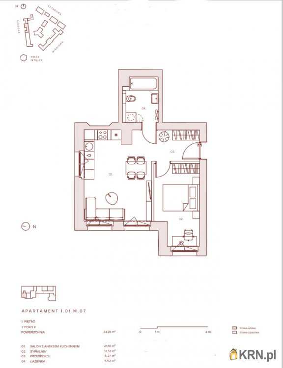 2 pokojowe, Wrocław, Krzyki, ul. , Mieszkanie  na sprzedaż