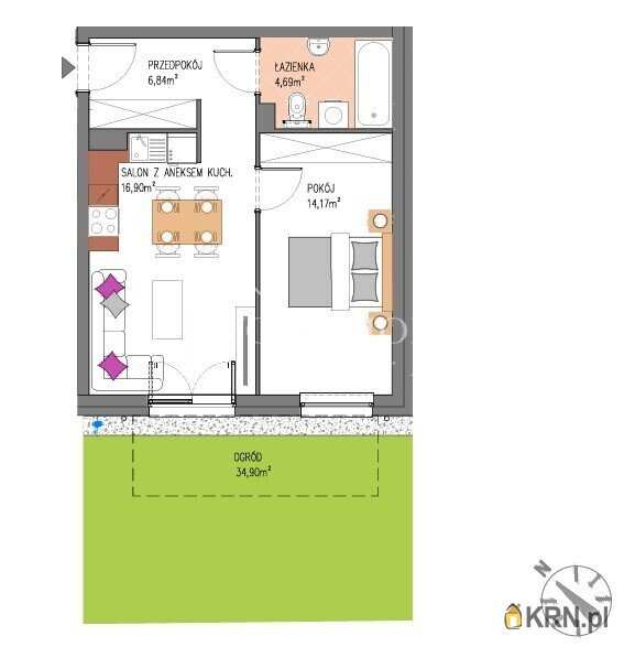 2 pokojowe, Mieszkanie  na sprzedaż, Siechnice, ul. 