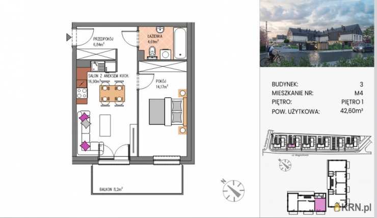 Mieszkanie  na sprzedaż, Siechnice, ul. , 2 pokojowe