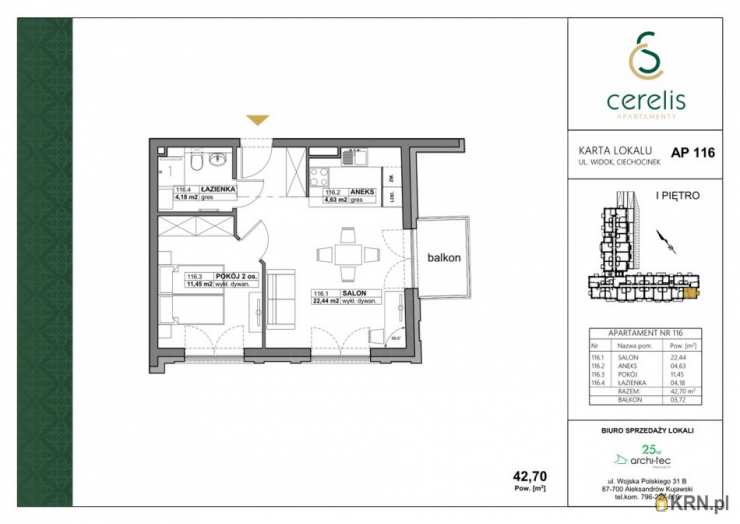 Mieszkanie  na sprzedaż, Ciechocinek, ul. Widok, 2 pokojowe