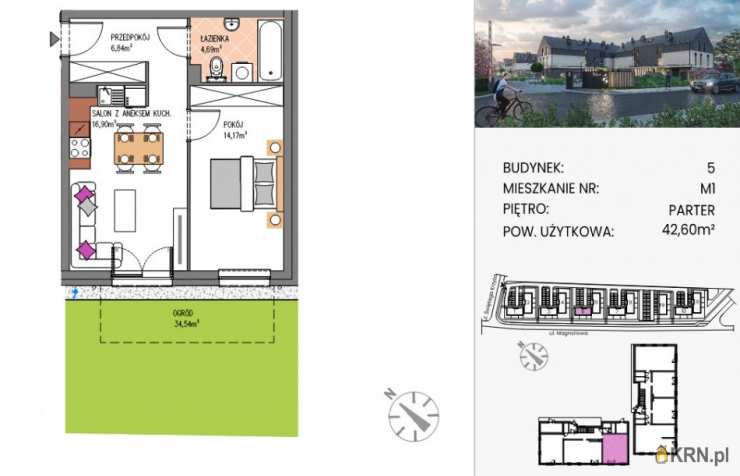 Siechnice, ul. , 2 pokojowe, Mieszkanie  na sprzedaż