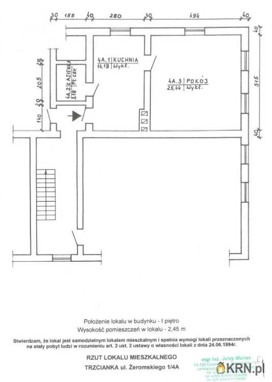 Mieszkanie  na sprzedaż, 1 pokojowe, Trzcianka, ul. 