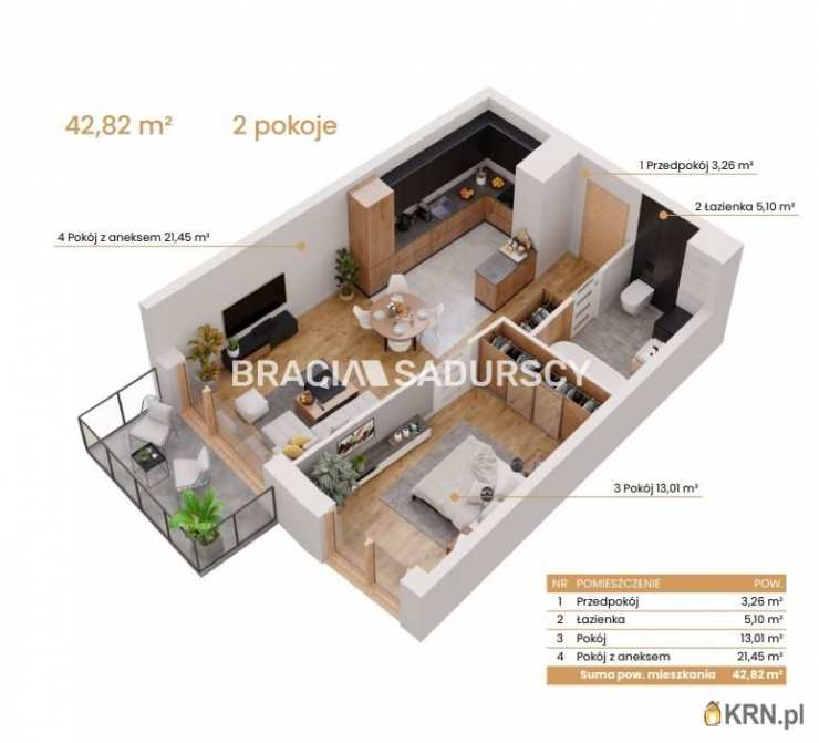 Mieszkanie  na sprzedaż, 2 pokojowe, Katowice, ul. Ceglana