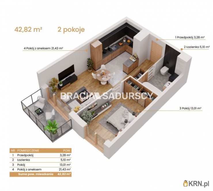 Mieszkanie  na sprzedaż, 2 pokojowe, Katowice, ul. Ceglana