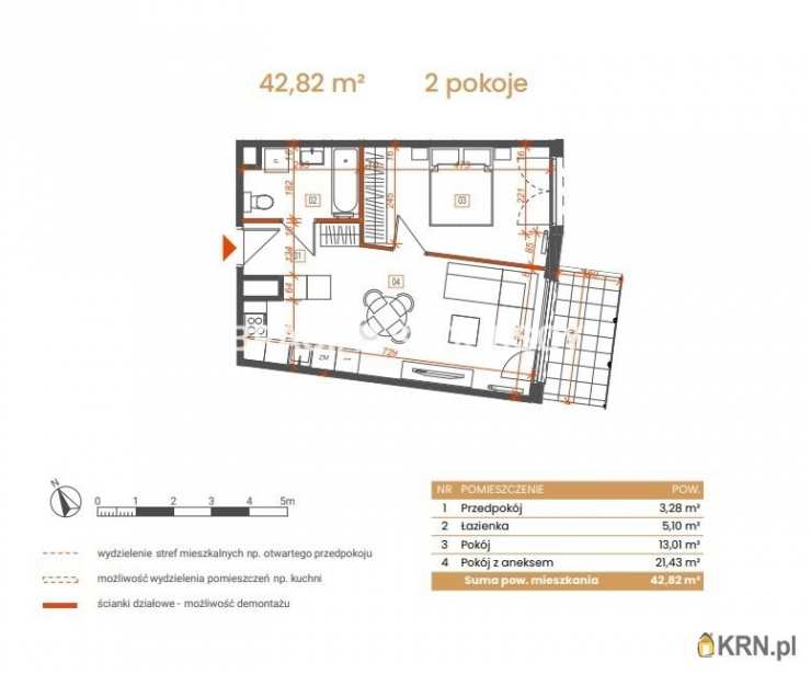Katowice, ul. Ceglana, 2 pokojowe, Mieszkanie  na sprzedaż