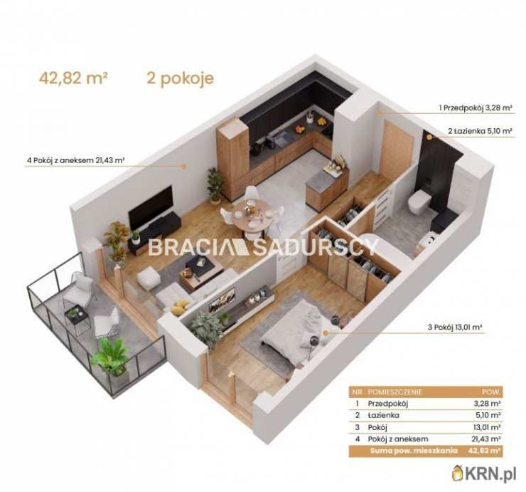 Mieszkanie  na sprzedaż, 2 pokojowe, Katowice, ul. Ceglana