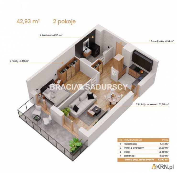 Katowice, ul. Ceglana, 2 pokojowe, Mieszkanie  na sprzedaż