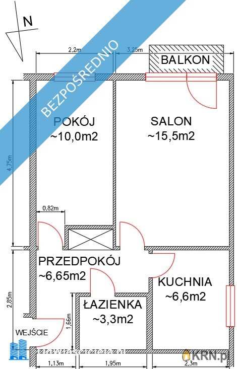 2 pokojowe, Mieszkanie  na sprzedaż, Kętrzyn, ul. B. Limanowskiego
