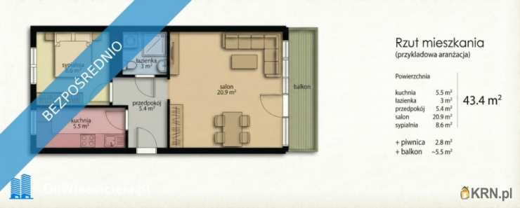 Mieszkanie  na sprzedaż, Kraków, Bieżanów-Prokocim, ul. L. Teligi, 2 pokojowe