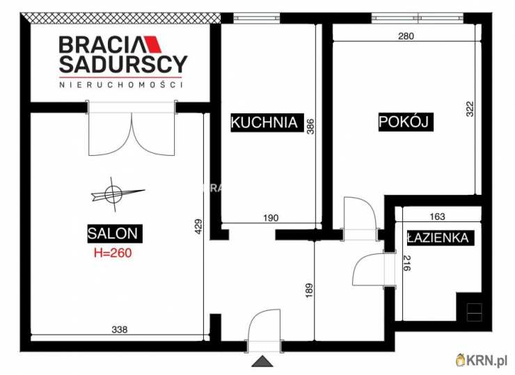 Kraków, Podgórze/Płaszów, ul. Myśliwska, Mieszkanie  na sprzedaż, 2 pokojowe