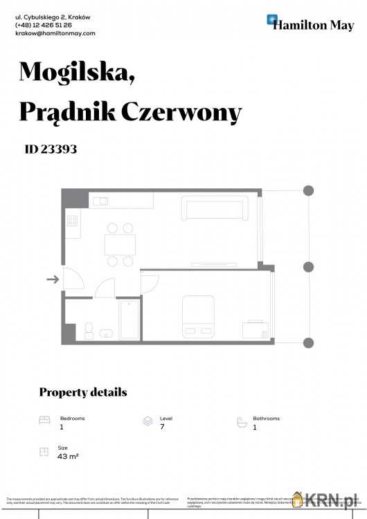 , Mieszkanie  do wynajęcia, Kraków, Prądnik Czerwony, ul. Mogilska