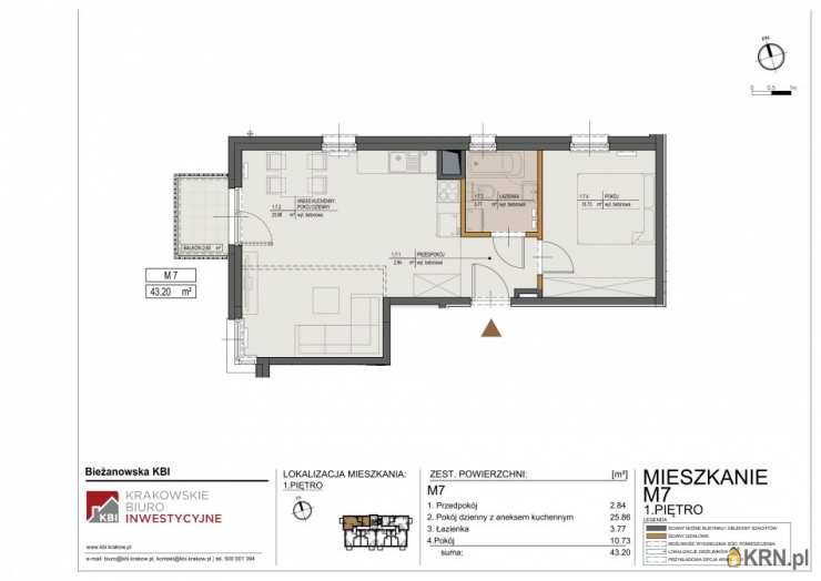 Mieszkanie  na sprzedaż, Kraków, Bieżanów-Prokocim, ul. Bieżanowska, 2 pokojowe