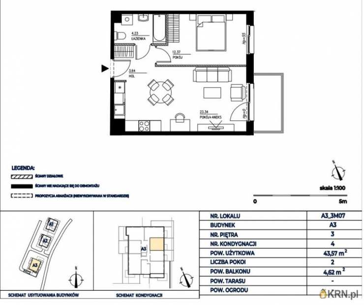 2 pokojowe, Mieszkanie  na sprzedaż, Gdańsk, Wrzeszcz Górny, ul. H. Sienkiewicza