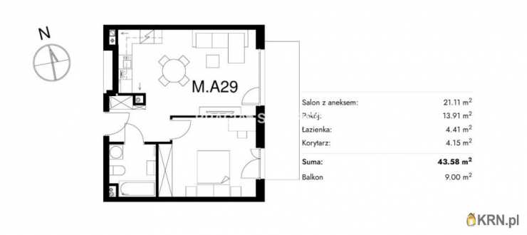2 pokojowe, Kraków, Prądnik Biały, ul. Stelmachów, Mieszkanie  na sprzedaż