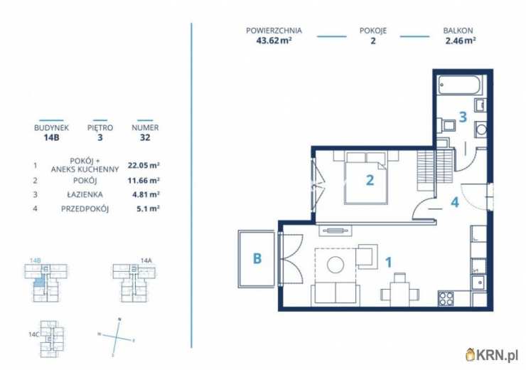 Mieszkanie  na sprzedaż, 2 pokojowe, Kraków, Dębniki/Ruczaj, ul. Czerwone Maki