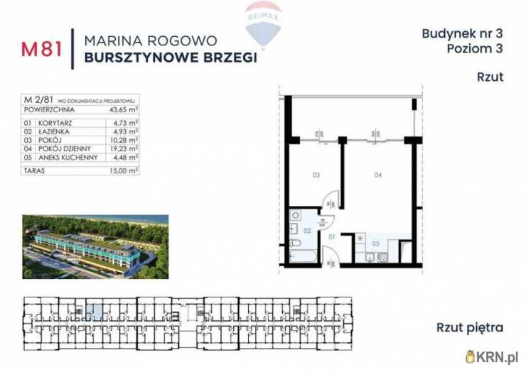 Mieszkanie  na sprzedaż, 2 pokojowe, Rogowo, ul. 