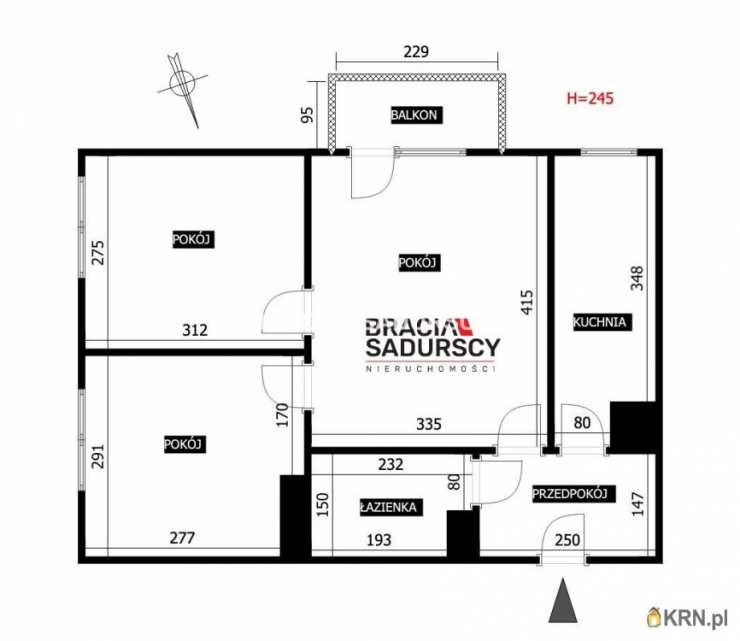 Kraków, Nowa Huta, ul. Krakowiaków, Mieszkanie  na sprzedaż, 3 pokojowe