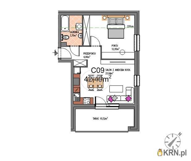 Mieszkanie  na sprzedaż, Siechnice, ul. św. Krzyża, 2 pokojowe