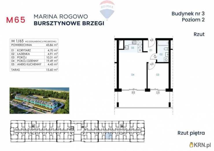 Mieszkanie  na sprzedaż, 2 pokojowe, Rogowo, ul. 