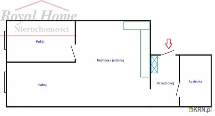 Świdnica, ul. K. Pułaskiego, Mieszkanie  na sprzedaż, 2 pokojowe