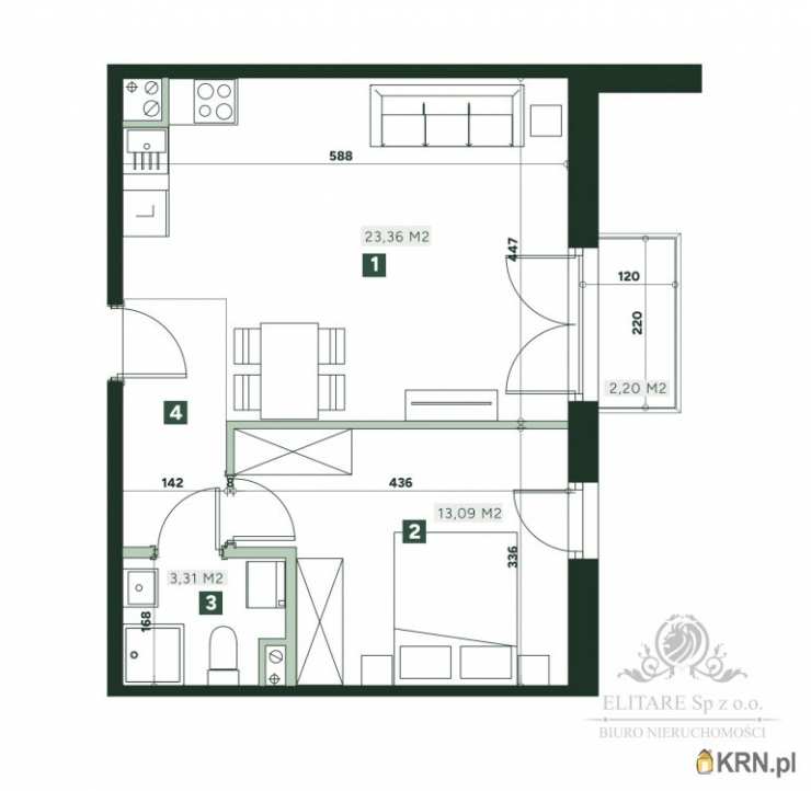 2 pokojowe, Mieszkanie  na sprzedaż, Wrocław, Fabryczna, ul. 