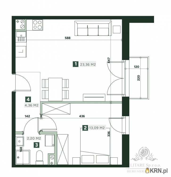 Wrocław, Fabryczna, ul. , 2 pokojowe, Mieszkanie  na sprzedaż