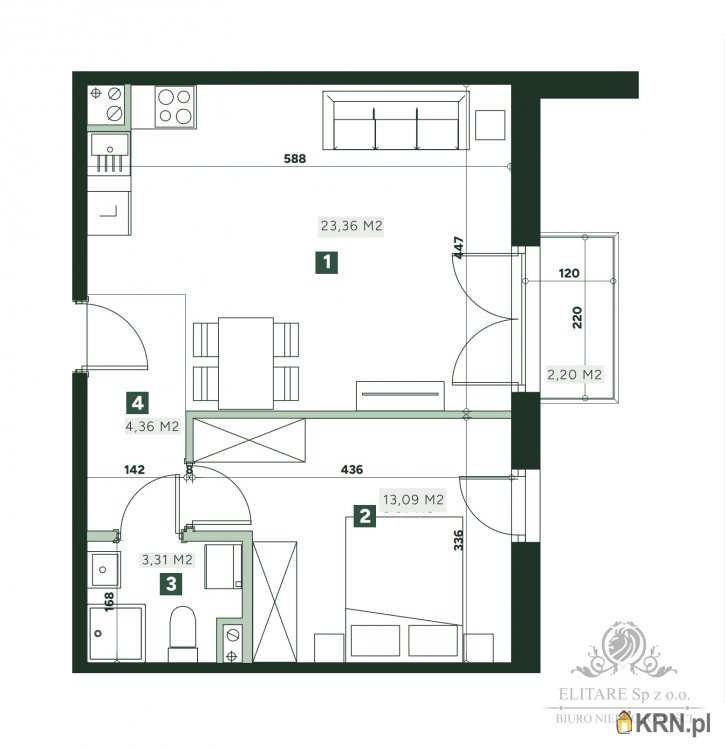 2 pokojowe, Wrocław, Fabryczna, ul. , Mieszkanie  na sprzedaż