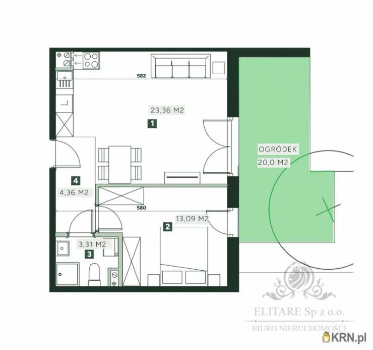 Wrocław, Fabryczna, ul. , 2 pokojowe, Mieszkanie  na sprzedaż