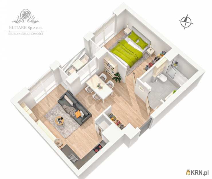 2 pokojowe, Mieszkanie  na sprzedaż, Wrocław, Krzyki, ul. 