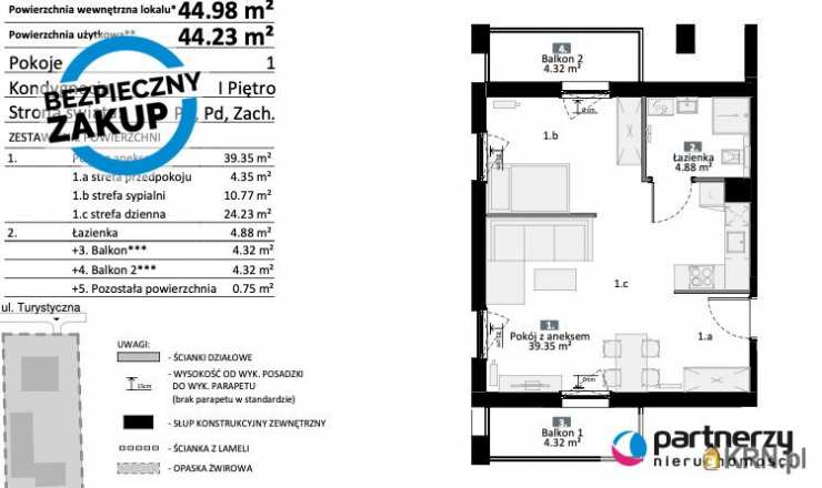 Gdańsk, Wyspa Sobieszewska/Sobieszewo, ul. Turystyczna, Mieszkanie  na sprzedaż, 2 pokojowe